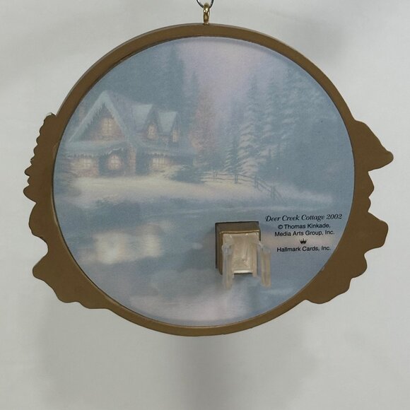 Vintage Hallmark Keepsake Ornament Thomas Kinkade Deer Creek Cottage Dated 2002 - Picture 2 of 9